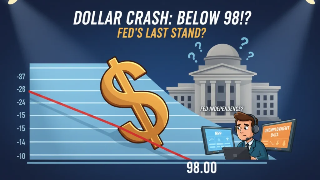 US Dollar Index Slips Toward 98.00 on Fed Cut Fears.